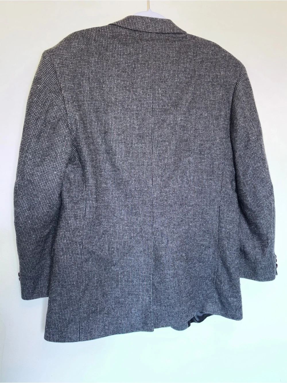 VTG Deansgate Sport Coat 43L Herringbone Wool Lambswool Tweed Jacket Academia